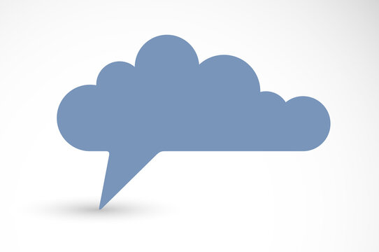 Collective unconscious psychology and sociology theme vector concept shown with speech bubble in a shape of cloud, symbolizes big data of people opinions and beliefs.