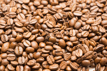 freshly roasted coffee beans