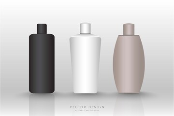  Mock up cosmetic bottle liquid container for beauty product vector illustration