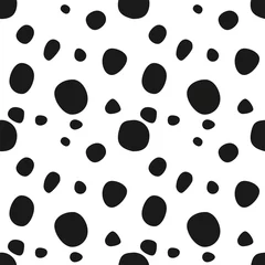 Papier peint Polka dot Points noirs et blancs. Fond à pois. Fond transparent avec des taches abstraites.