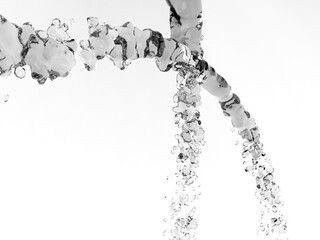 Water splash isolated on white background. 3d rendering.