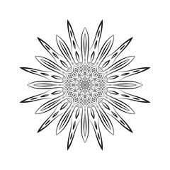luxury ornamental mandala background design, background in white and black color