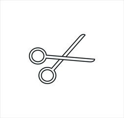 Scissors, cut icon symbol vector on white background