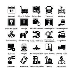 
Logistic Delivery Icons Set

