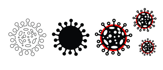 Novel coronavirus drawing icon set, can be used as illustration for ncov coronavirus covid 19