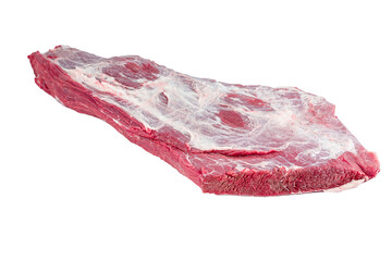 Fototapeta premium Pork brisket on a white background, meat production, meat factory, farm, object on white background pork belly