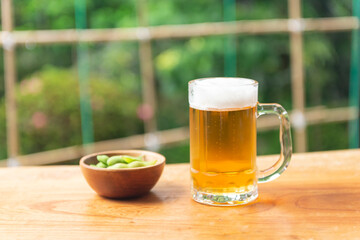 枝豆とビール