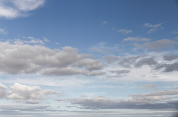 Fototapeta na wymiar Dramatic sky with white clouds, Australia