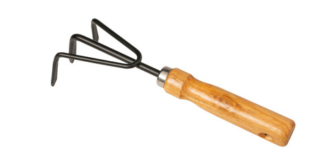 Garden fork isolated on white background with clipping path.