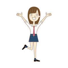 女子高生のイラスト