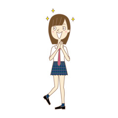 女子高生のイラスト