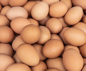 chicken eggs put to sell in the market