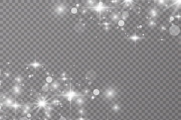 White sparks glitter special light effect