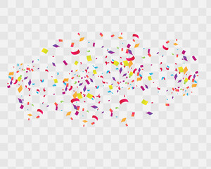 Abstract background with many falling tiny confetti.