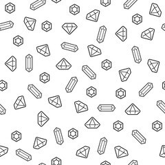 Diamonds seamless pattern in black and white 