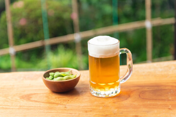 枝豆とビール