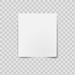 Square blank sheet of paper with curved corners