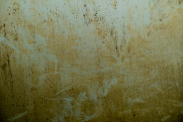 dirty wallpaper inside the toilet