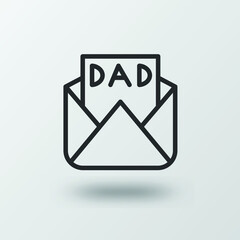 Illustration vector graphic of Mail Dad. This illustration can be used as a memorial to Father's Day.