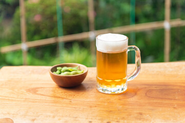 枝豆とビール