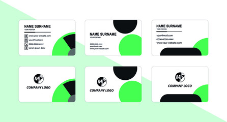 Simple vector business card design