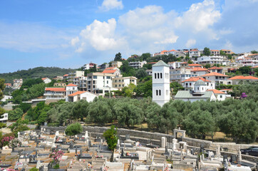Church of St. Nicholas in Ulcinj in sunny weather, built in 1890. Montenegro