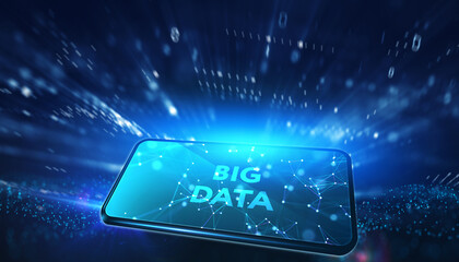 Business, Technology, Internet and network concept. Big Data Internet Information.