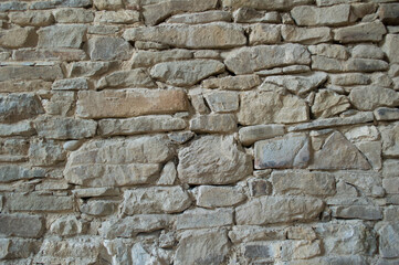 Ancient stone wall in ruins in Slovakia 2