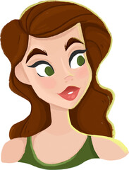 girl character design cartoon
