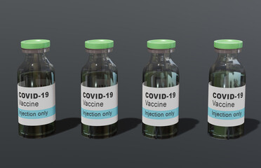 coronavirus vaccine covid-19 3d render
