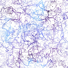Abstract artistic chaotic strokes background. Vector seamless pattern.