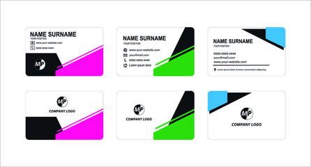 Simple vector business card design