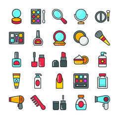 
Beauty and Fashion Flat  Icons Set 

