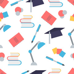 Obraz premium Vector education pattern Learning Back to school