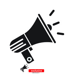 Megaphone icon .Flat design style vector illustration for graphic and web design