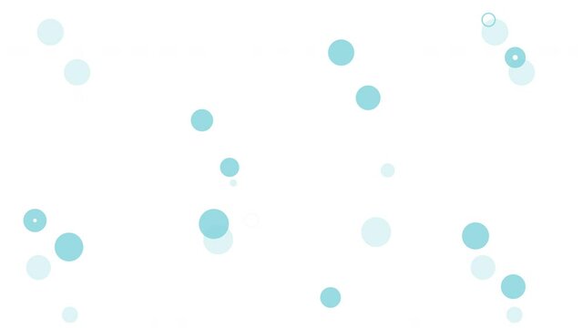 cute blue bubbles popping animation for background. Alpha matte channel 