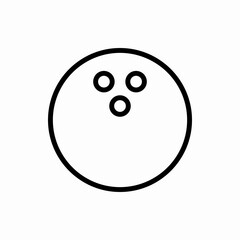 Outline bowling ball icon.Bowling ball vector illustration. Symbol for web and mobile
