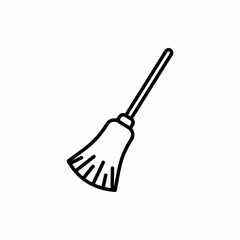 Outline broom icon.Broom vector illustration. Symbol for web and mobile