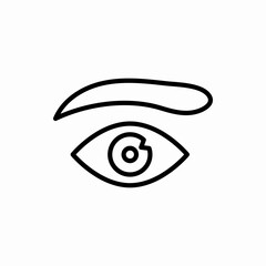 Outline brow eye icon.Brow eye vector illustration. Symbol for web and mobile