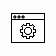 Outline browser setting icon.Browser setting vector illustration. Symbol for web and mobile