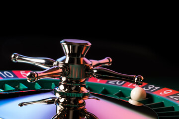 Roulette table close up at the Casino