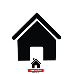 home icon.Flat design style vector illustration for graphic and web design.	

