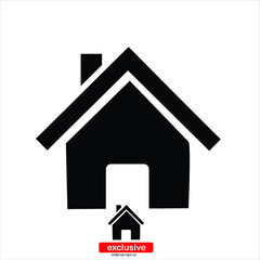 home icon.Flat design style vector illustration for graphic and web design.	

