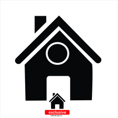 home icon.Flat design style vector illustration for graphic and web design.	

