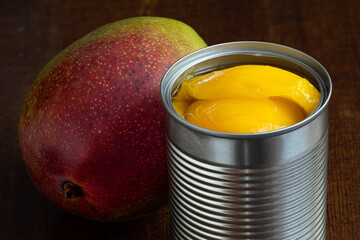 Canned and fresh mango.