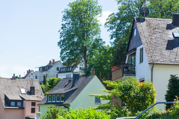 Moderne Einfamilienhäuser. Koblenz, Rheinland-Pfalz, Deutschland, Europa