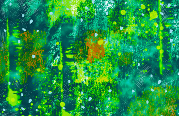 Abstract Colorful Background Patern Illustration Design. Green and Orange Shade Color.