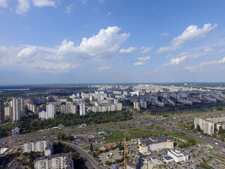 Fototapeta na wymiar Residential area of Kiev (drone image).