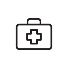 Obraz premium first aid box icon logo illustration template