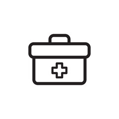 first aid box icon logo illustration template